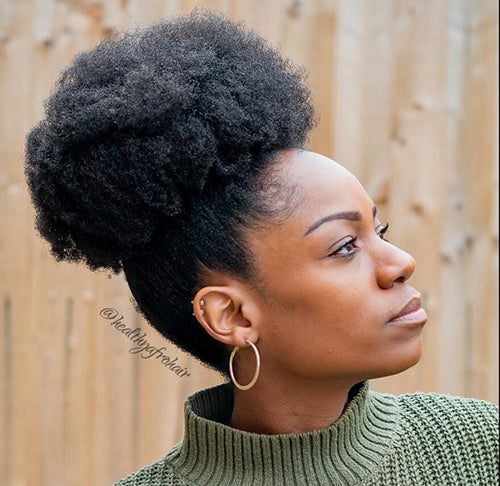 high puff hairstyle for black women