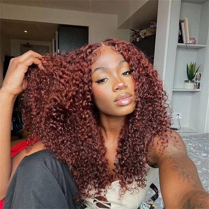 reddish brown fall color wig