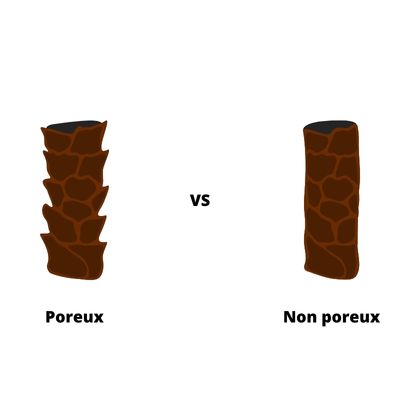 Comparaison cheveux poreux et non poreux