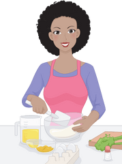 a woman baking