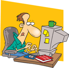 a man working on a computer