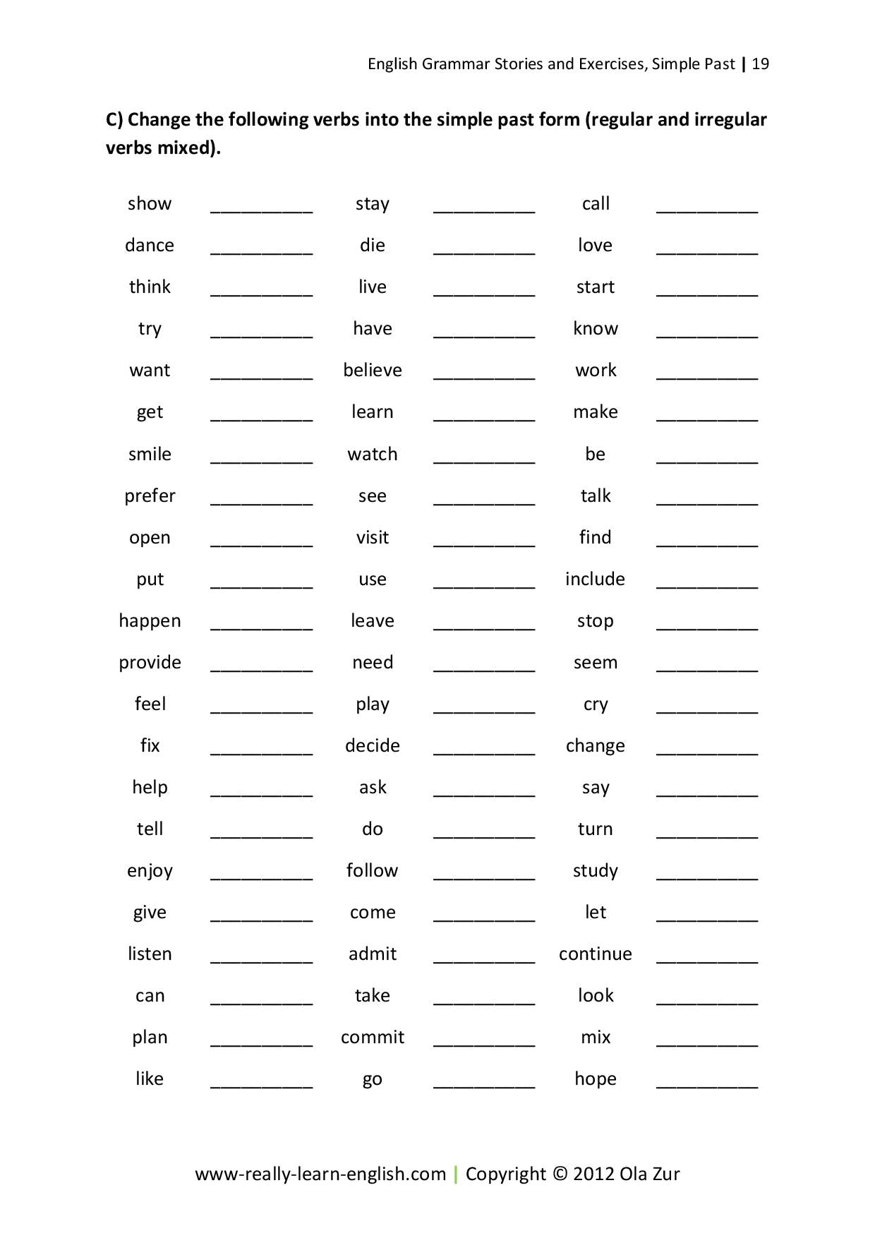 download-past-tenses-exercises-images