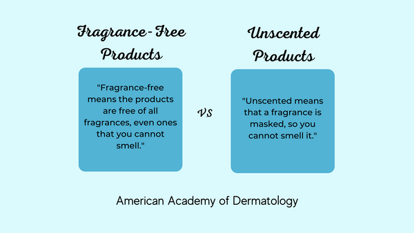 The American Academy of Dermatology recommends fragrance-free products.