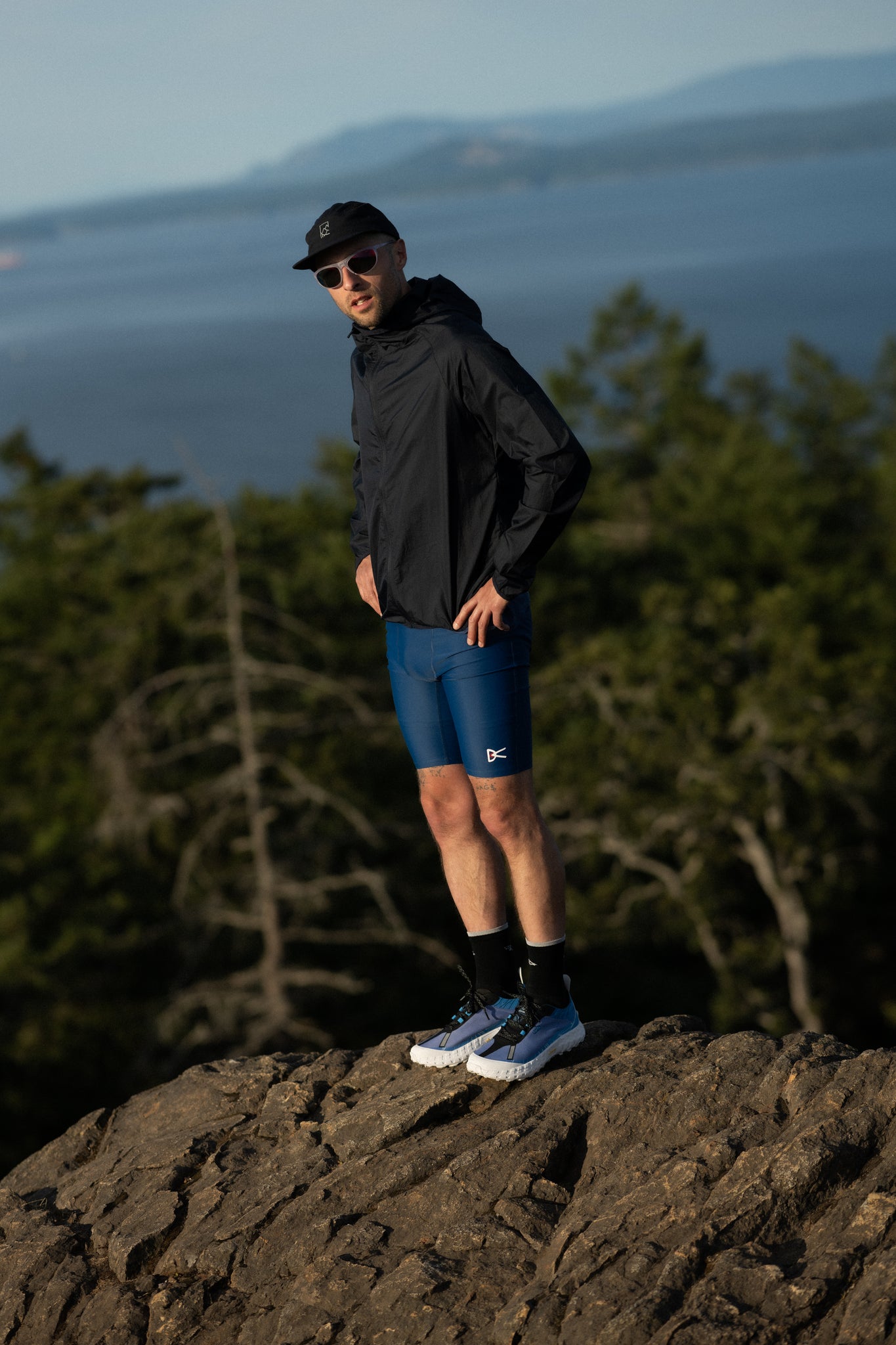 District Vision Half Tights District Vision Sukha Hemp Tee District Vision Milli Ultralight Windbreaker Norda 001 Trail Runners Calculus Victoria BC Canada