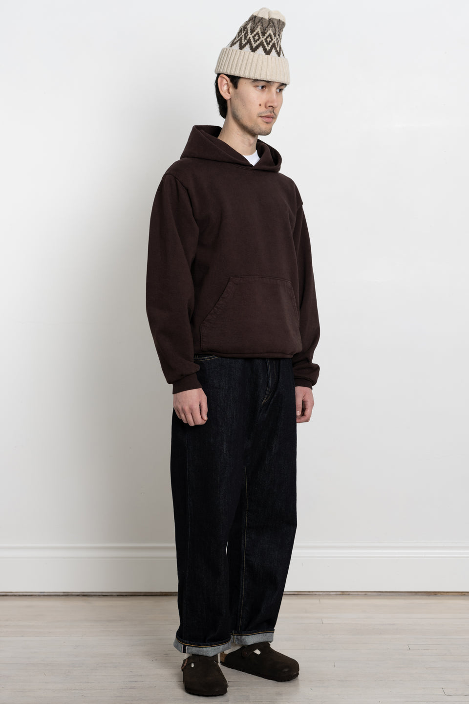 Heavy Fleece Hooded Sweatshirt Black / Calculus Victoria