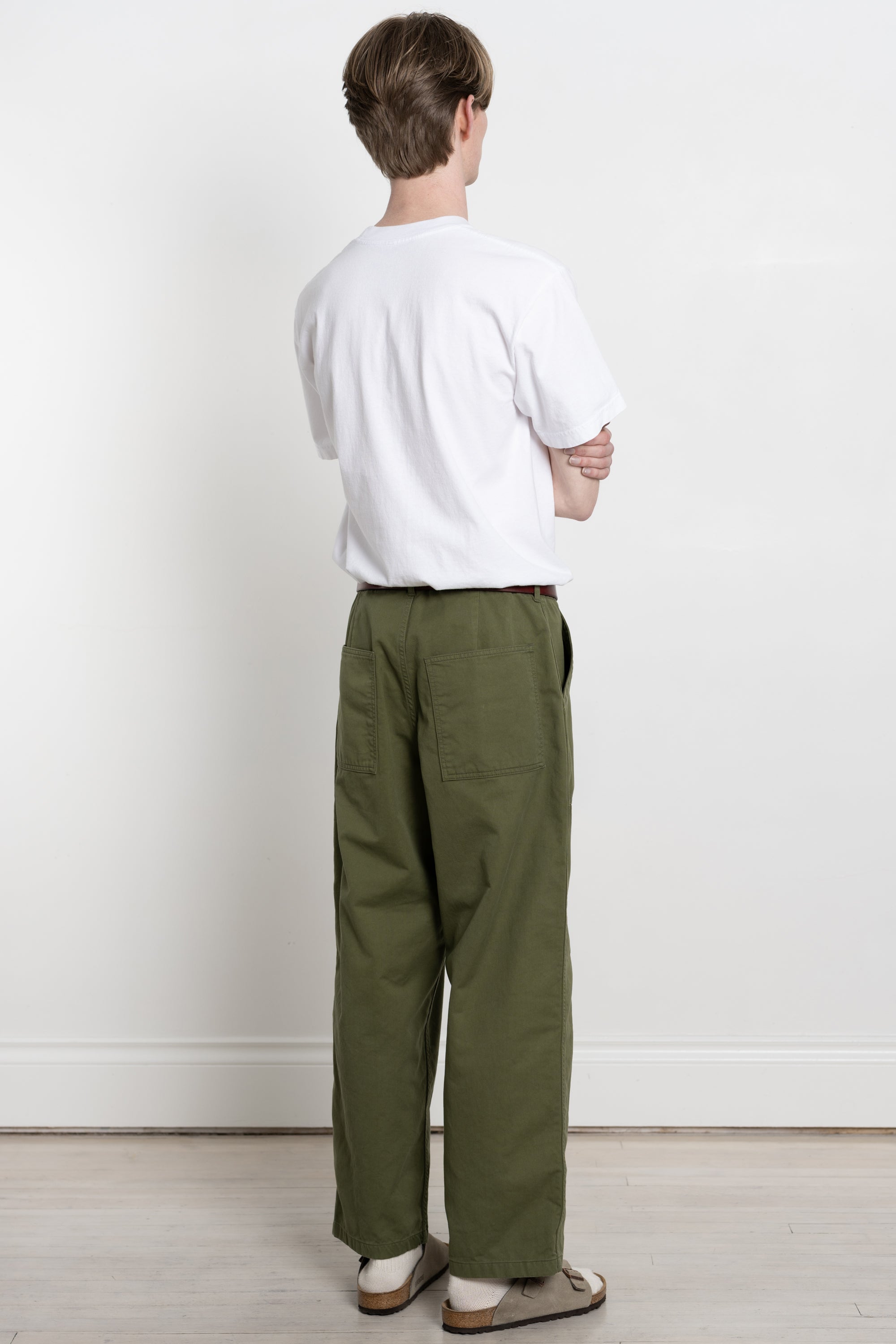 Loose Tapered Utility Trouser Olive