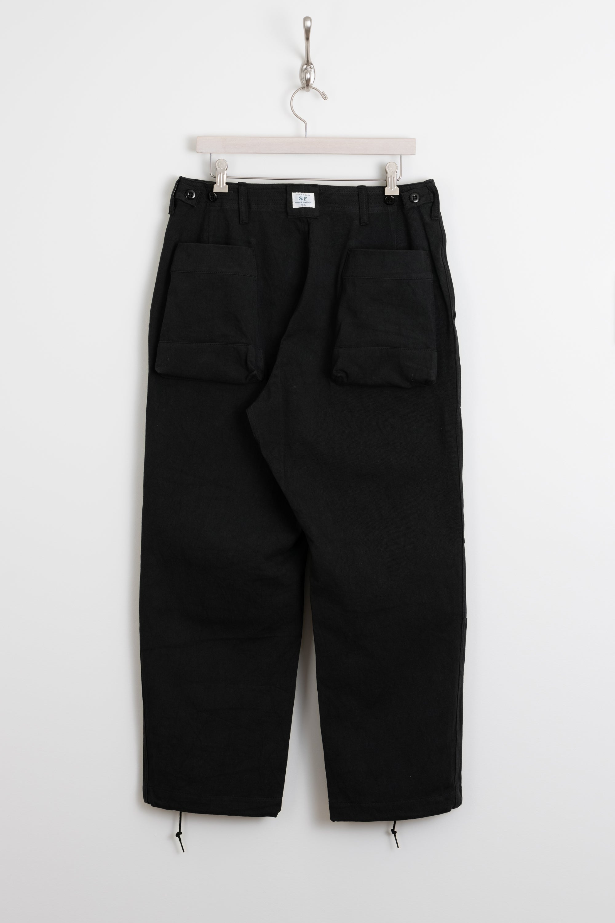 Overgrown Fatigue Pants Slab Back Satin Black