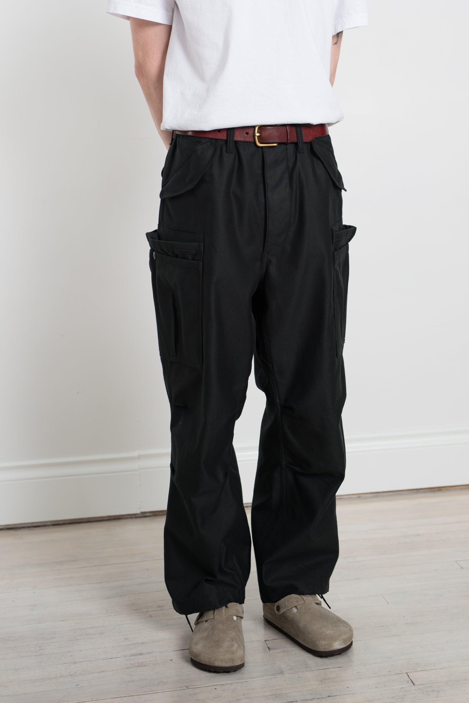 Overgrown Pants Back Satin Black