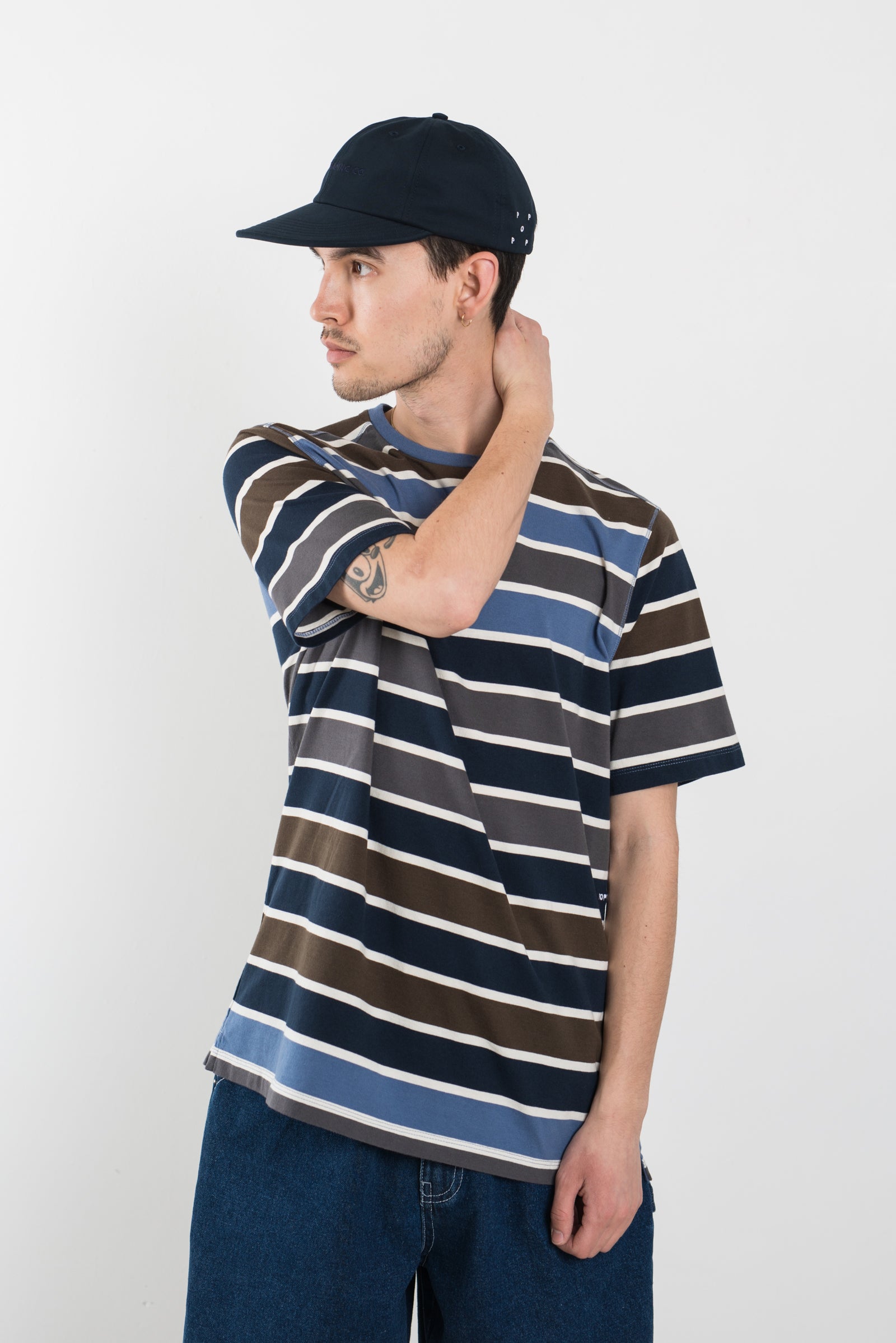 Striped Logo Shortsleeve T-Shirt Coastal Fjord