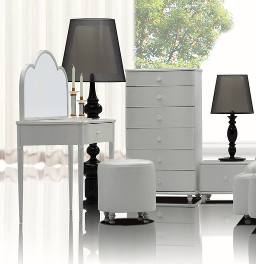 Whelk Modern White Vanity Table - Velour Furniture