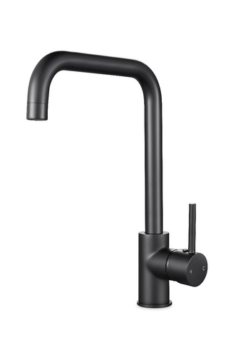 AQU ELECTROPLATED BRASS SWIVEL SPOUT KITCHEN MIXER TAP MATTE BLACK