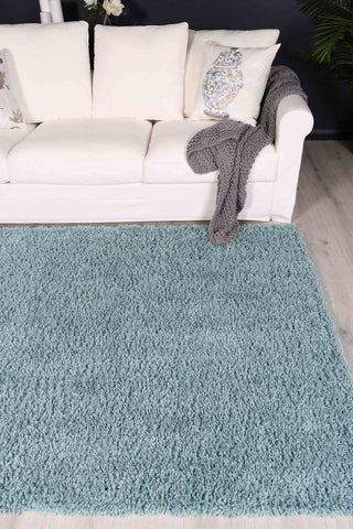 CLASSIC SHAGGY TURQUOISE BLUE RUG