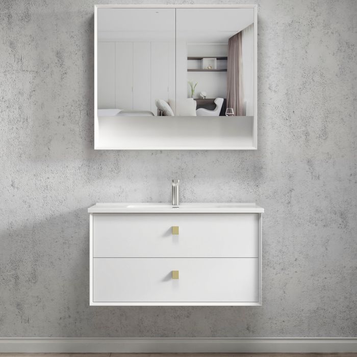 BOSTON Wall Hung Vanity 1500mm Light Grey – Zure