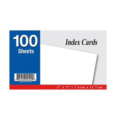 Unruled Index Card, 100 Sheets
