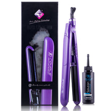 Load image into Gallery viewer, Ceramic Tourmaline Vapor Styling Hair Straightener with Argan Infusion Oil - Purple - RoyaleUSA