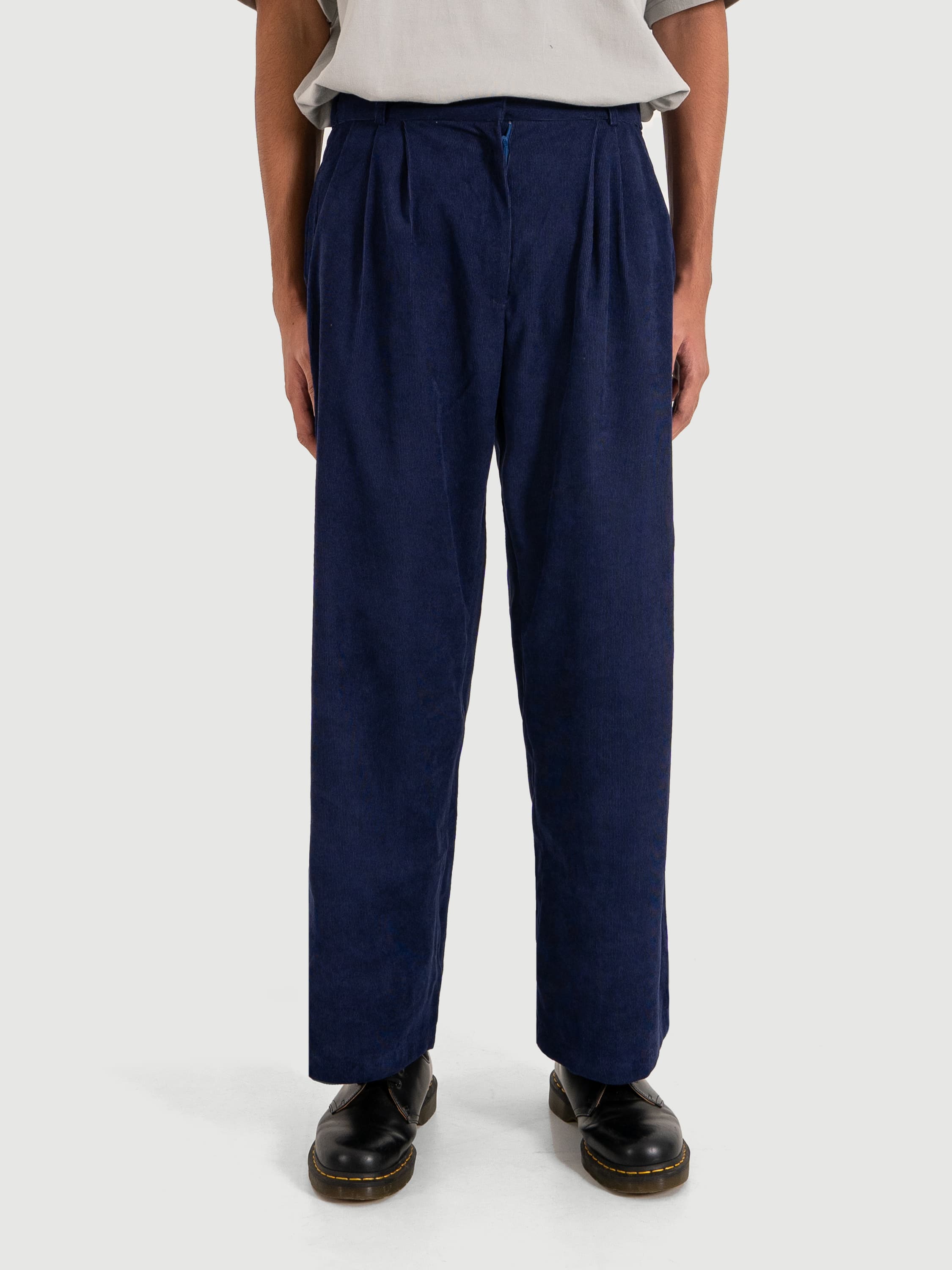 Straight Navy Corduroy pants - Men / Trousers | HEIM