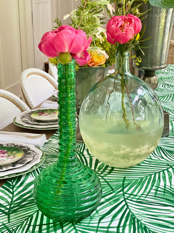 Cara Emerald Green Vase by napa, Sophia Vase by Napa, summer tablescape