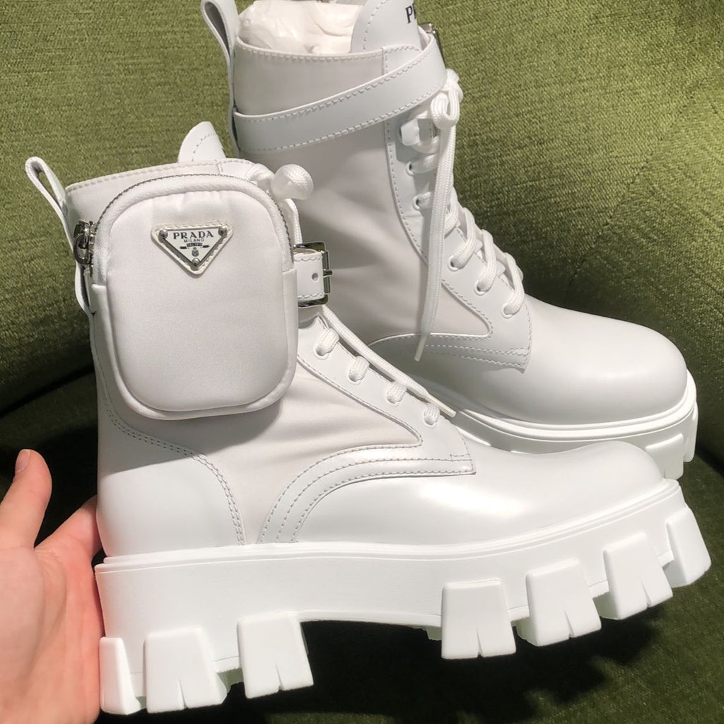 prada boots white