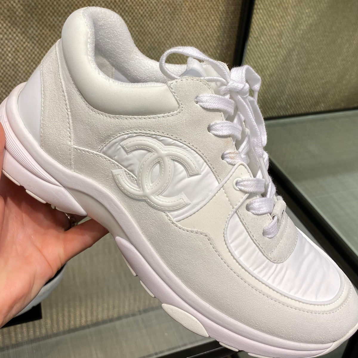 Chanel White 2021 CHA NEL Logo Tennis Sneakers sz 38 For Sale at 1stDibs  chanel  white tennis shoes chanel white sneakers 2021 chanel sneakers 2021