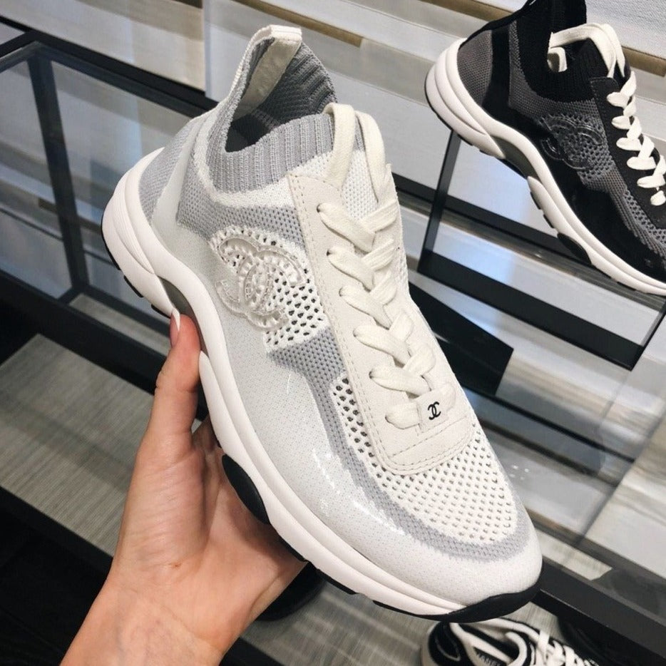 chanel trainers grey