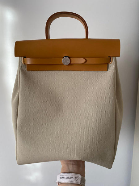 Hermès Herbag Zip 31 Canvas Handbag