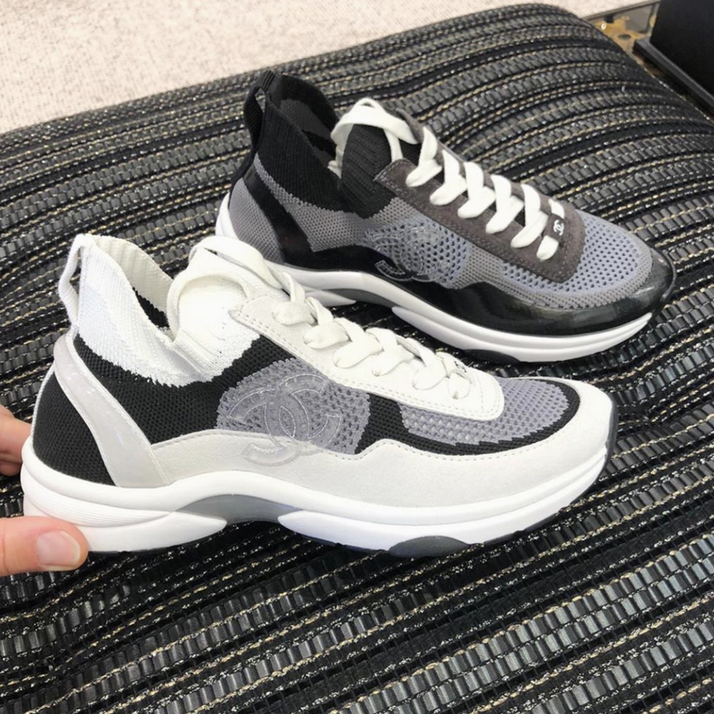 chanel calfskin trainers