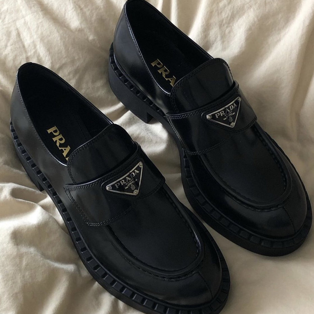 Prada black brushed leather loafers – hey it's personal shopper london