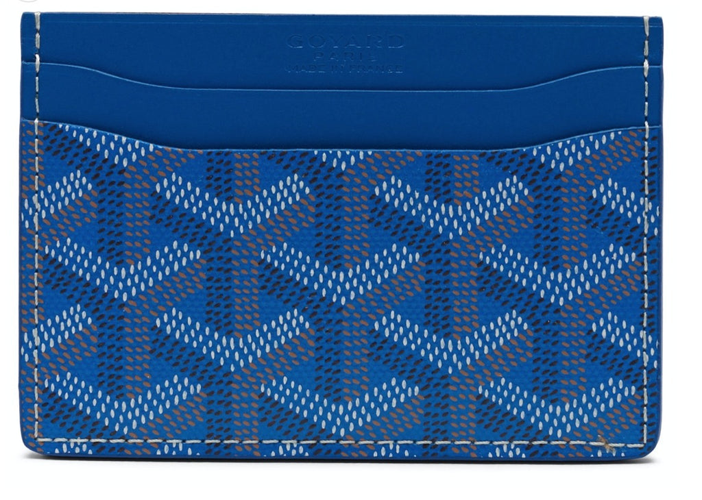 goyard navy card holder