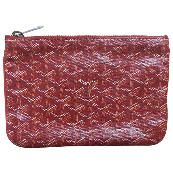 Goyard Senat Pouch Goyardine Mini White