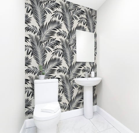 Diamond Tropical Palm Bathroom wallpaper