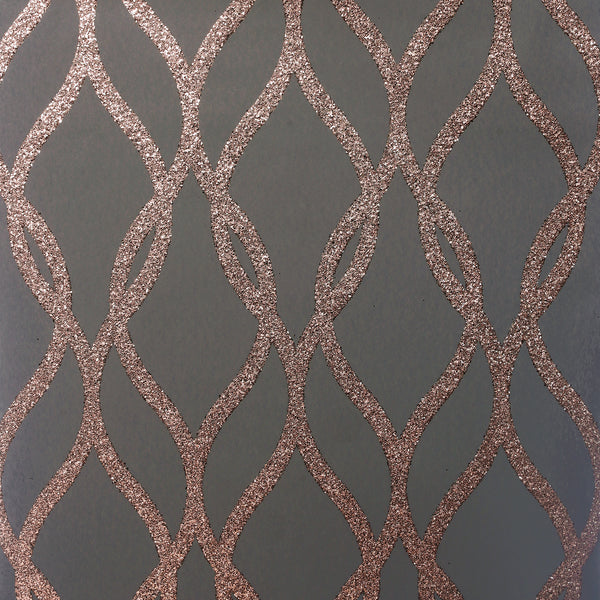 ARTHOUSE Sequin Sparkle Rose Gold Wallpaper