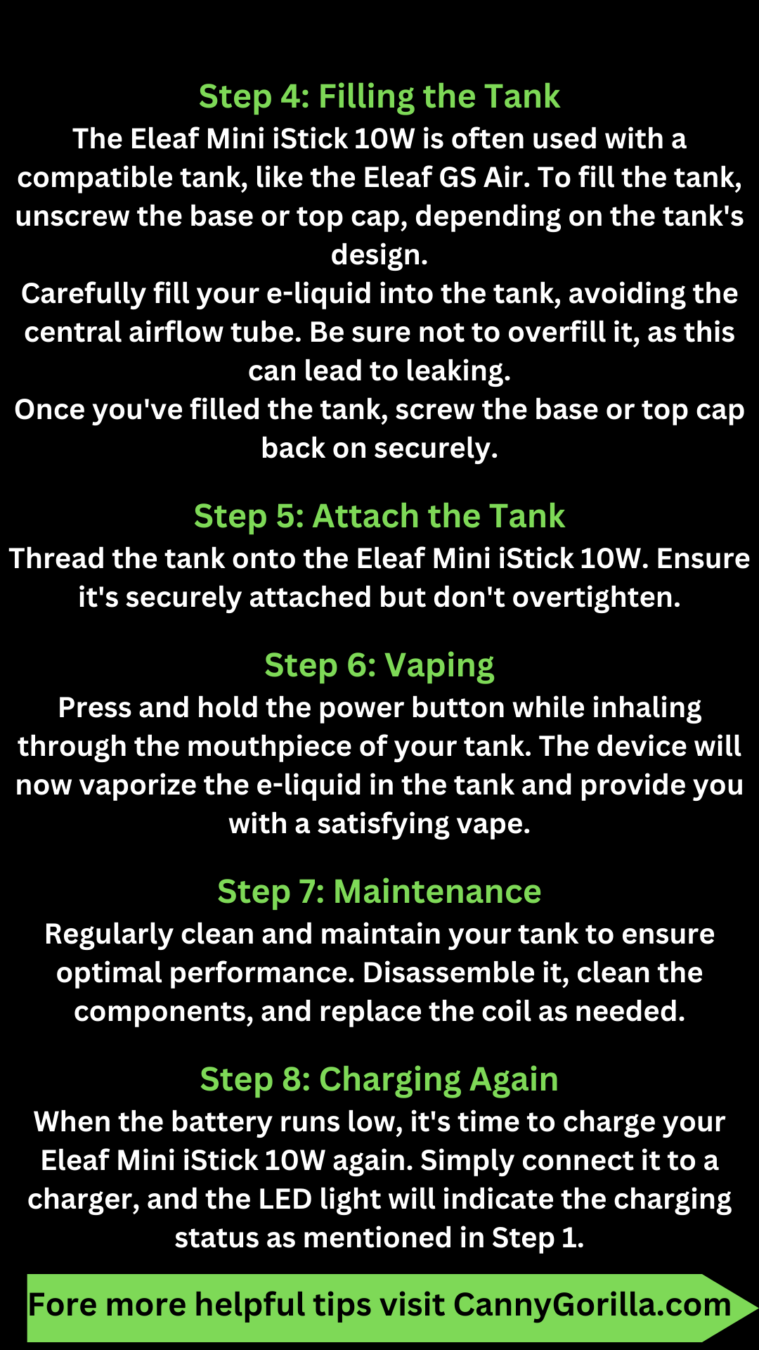Eleaf Mini Istick How to use