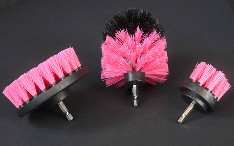 Pink 3 Piece Drill Brush Set