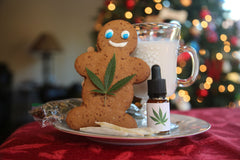 Ginger Bred Man with Pot Leaf, Joint and CBD