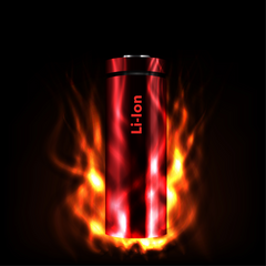 Vape Battery on Fire