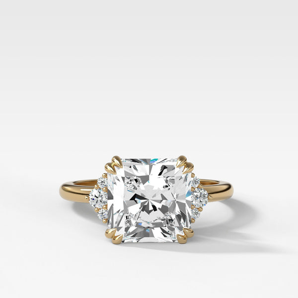 Signature Cluster Engagement Ring With Radiant Cut - Good Stone Inc