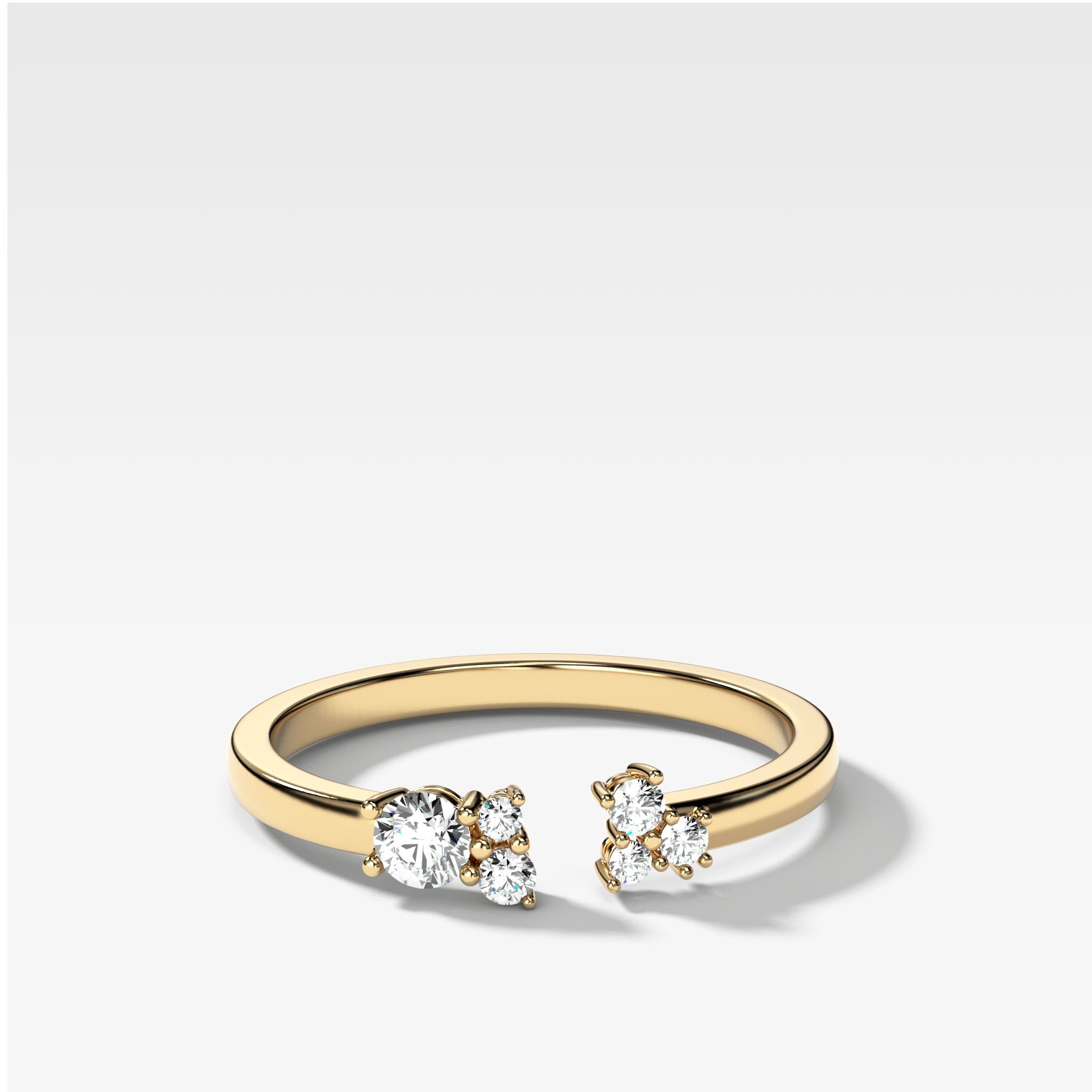 Pleiades White Diamond Ring in 14K Gold