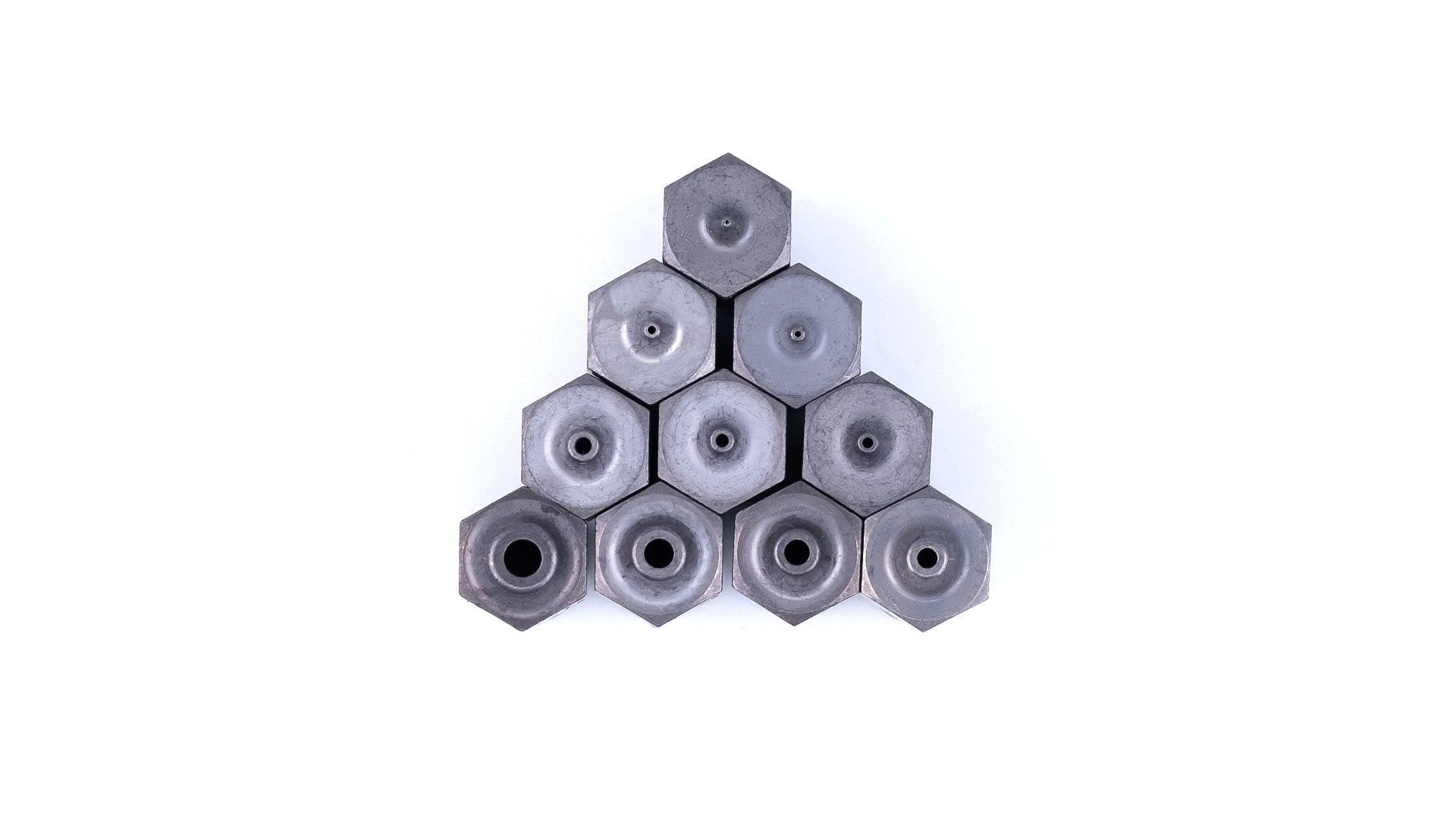 Image of 10 nozzles with different orifice sizes
