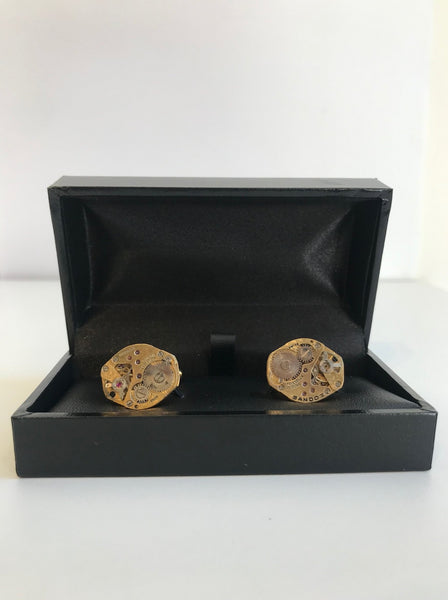 Cufflinks Cog Hexagon Gold - Mandatory NZ