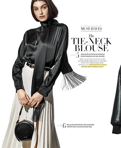 Phillip Gavriel Tassel Necklace in Harper's Bazaar