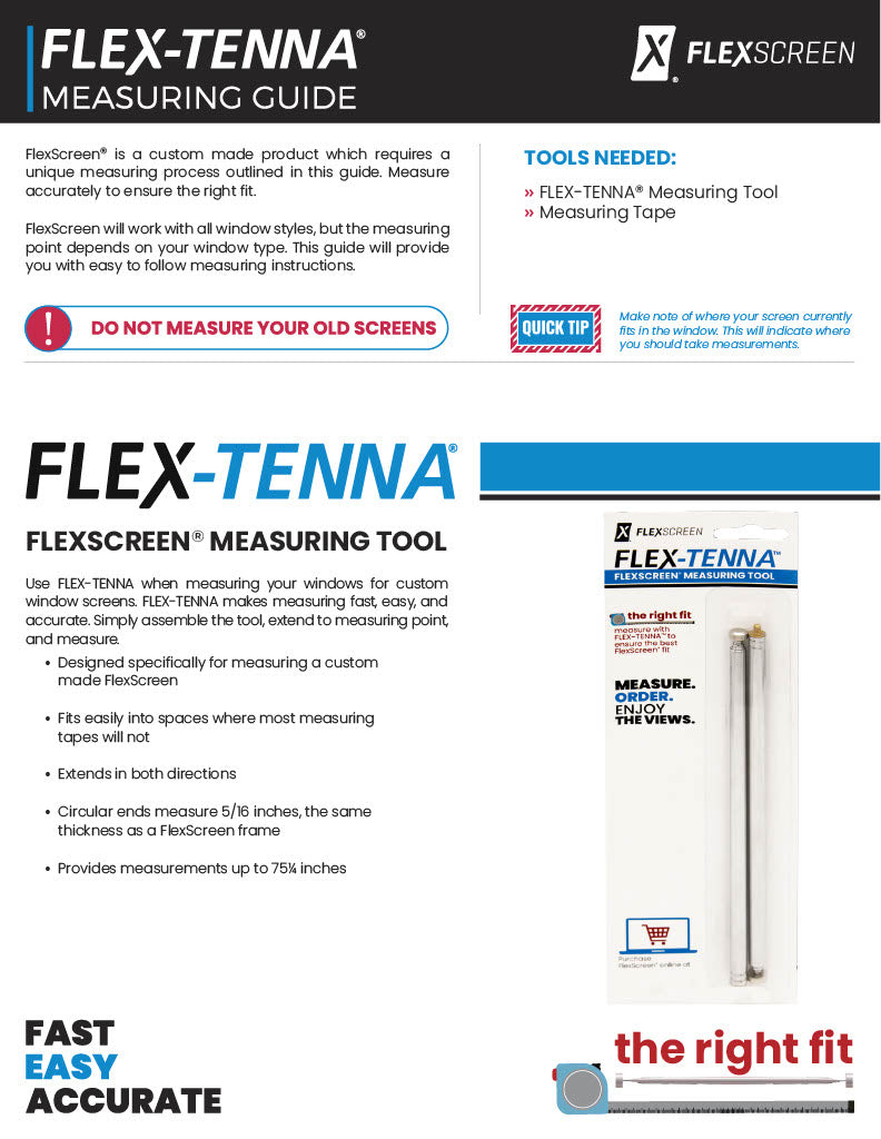 FLEX-TENNA Measuring Guide  