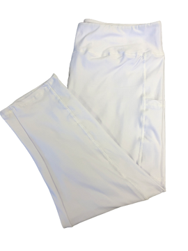 White Capri Legging with Pockets