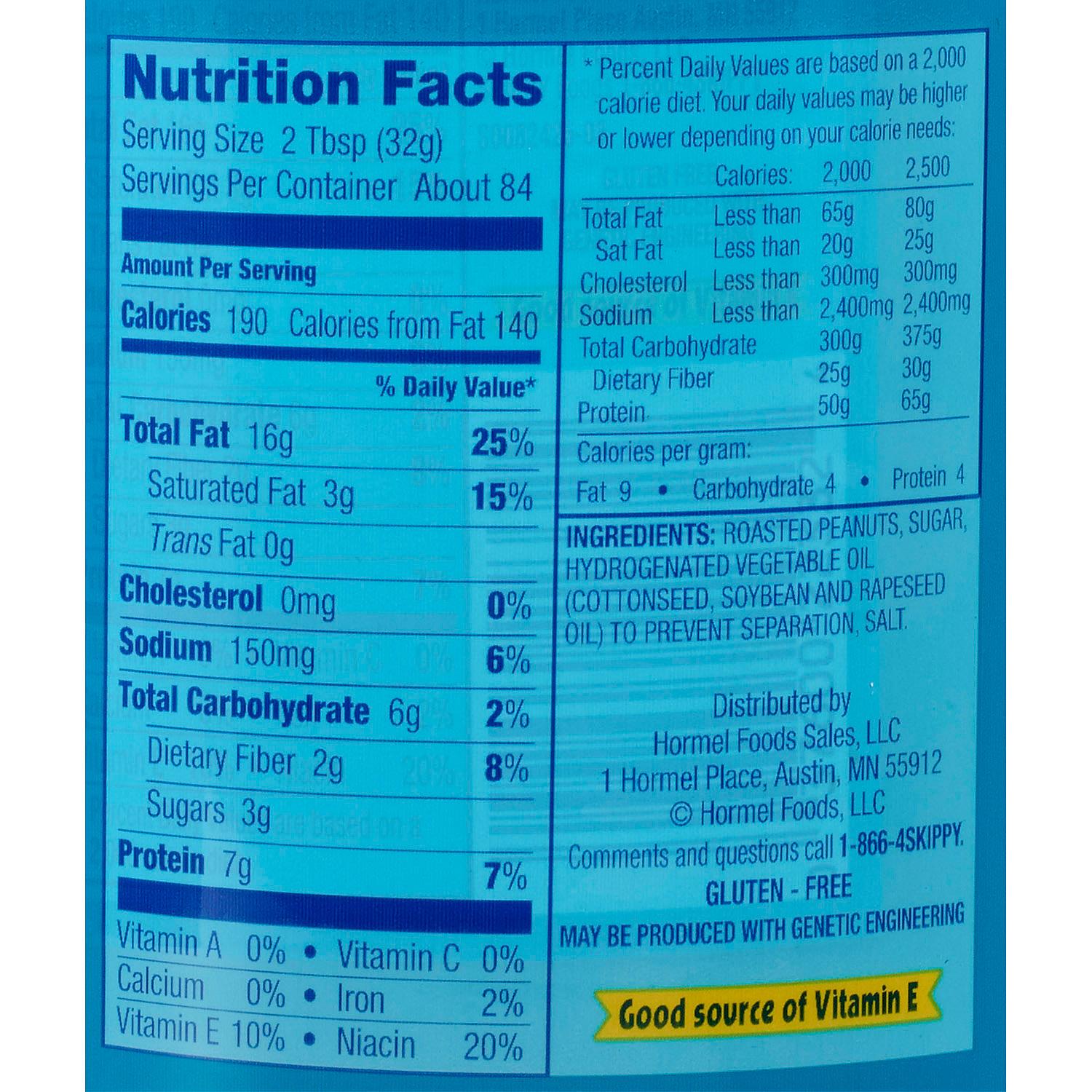 31 Skippy Peanut Butter Nutrition Label - Labels Database 2020