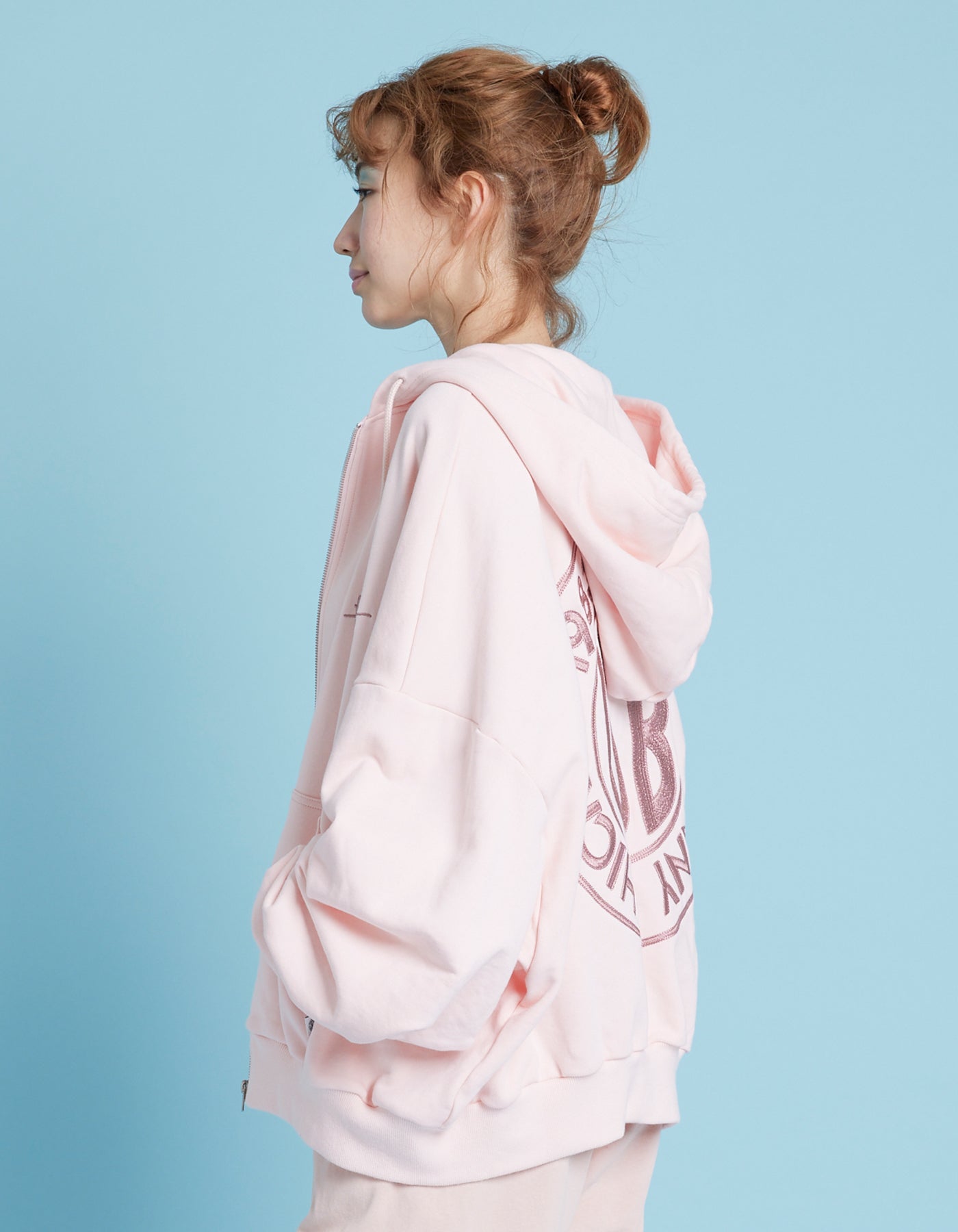 LSB logo zip parker / PINK 【良好品】 wulift.com