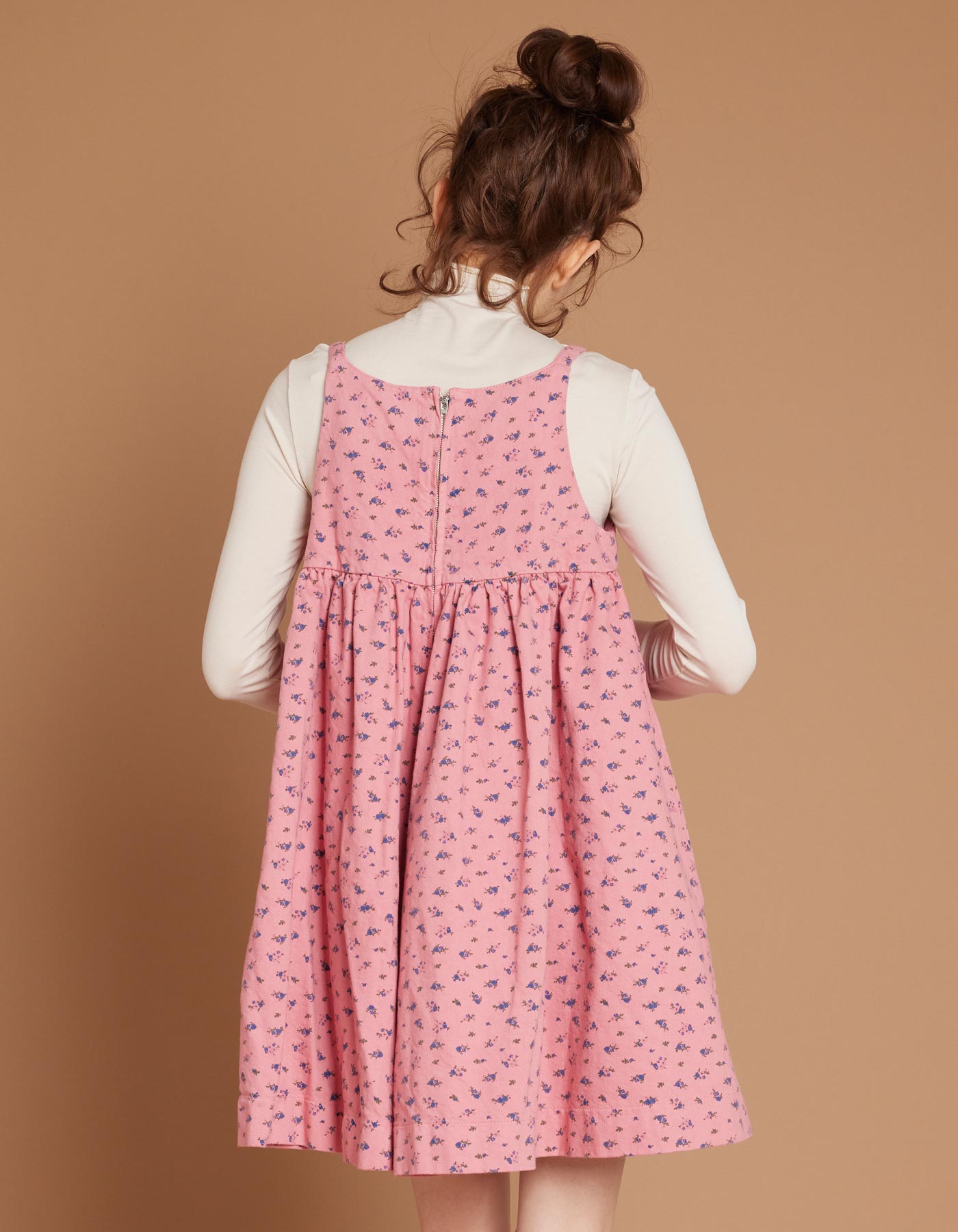 little sunny bite (リトルサニーバイト) Flower print denim dress