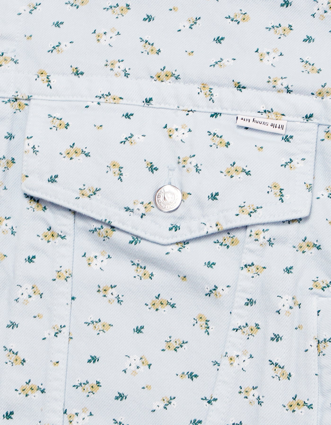 little sunny bite (リトルサニーバイト) Flower print denim jacket