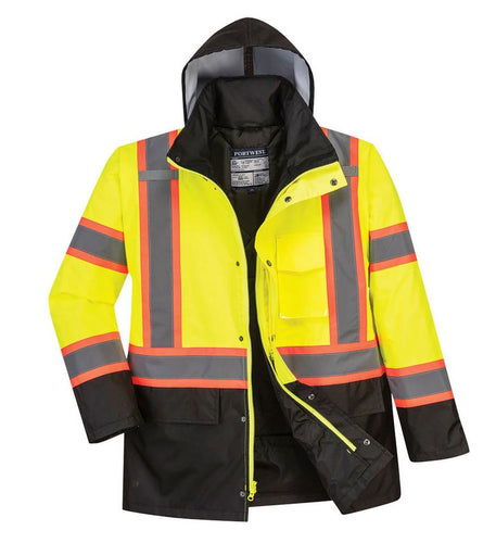 Lined 5-In-1 Hi-Viz Jacket