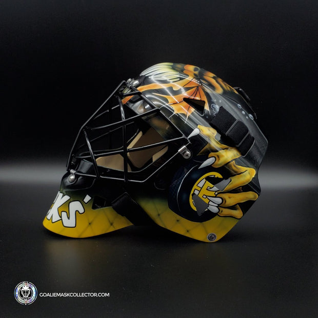 Gerry Cheevers Steve Shields Unsigned Goalie Mask Boston Tribute