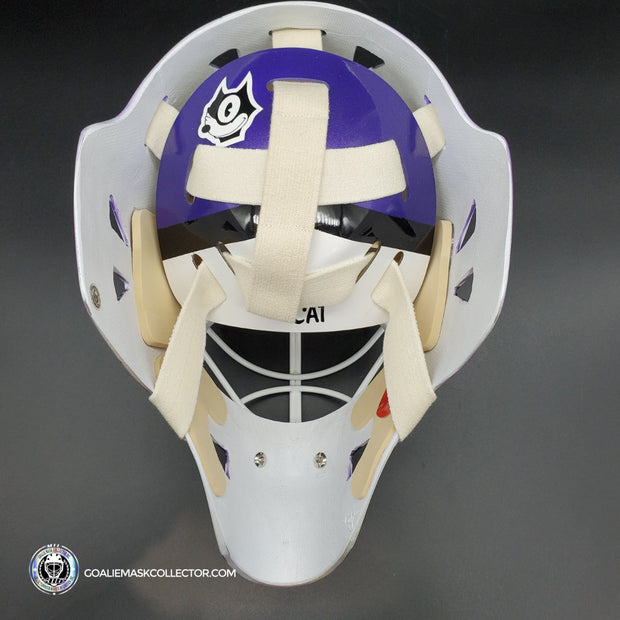 Custom Painted Goalie Mask: Felix Potvin Kings Duo Mashup Gold