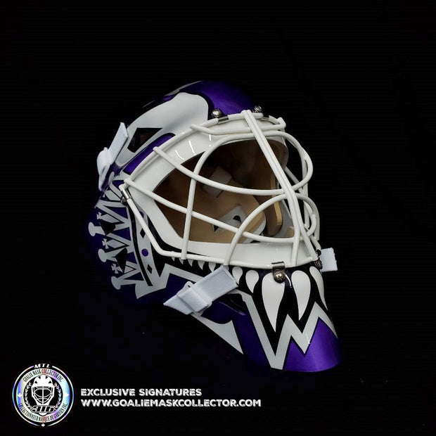 Jonathan Quick Unsigned Goalie Mask L.A. Kings Purple Tribute – Goalie Mask  Collector
